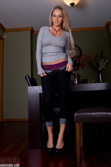 Nikki Sims In Grey Sweater 11