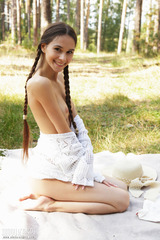 Brunette Posing Outdoors 14