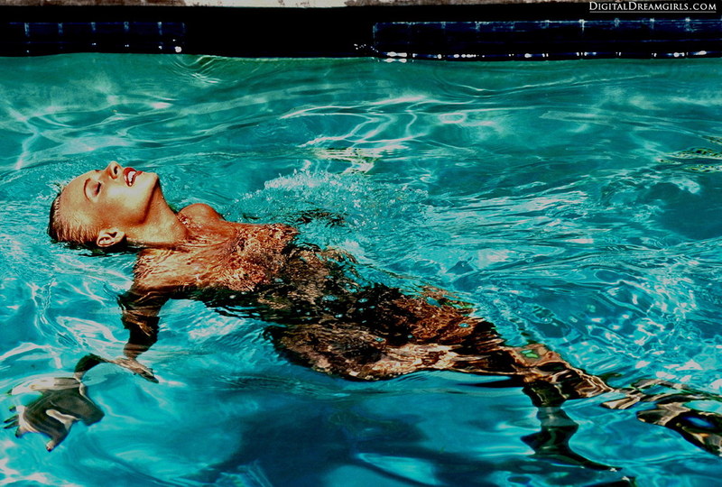 Genesis Getting wet and wild in the pool  10