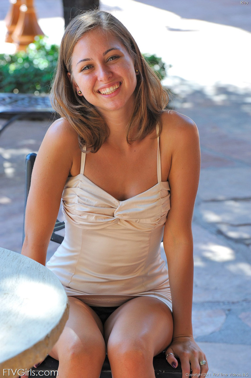 Riley plays in the fountain and naked in public 02